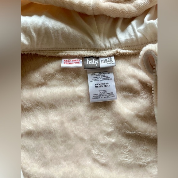 Baby Mack 6-9M Adorable Cozy Hooded Bear Pram - Picture 5 of 5